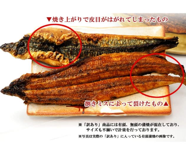 訳あり】国産 うなぎ蒲焼 長焼き 3〜5尾（計500g前後 / タレ山椒付